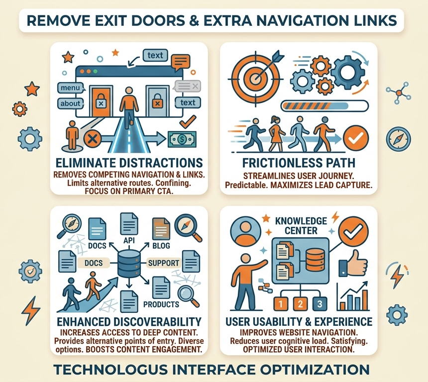 Remove the exit doors.
